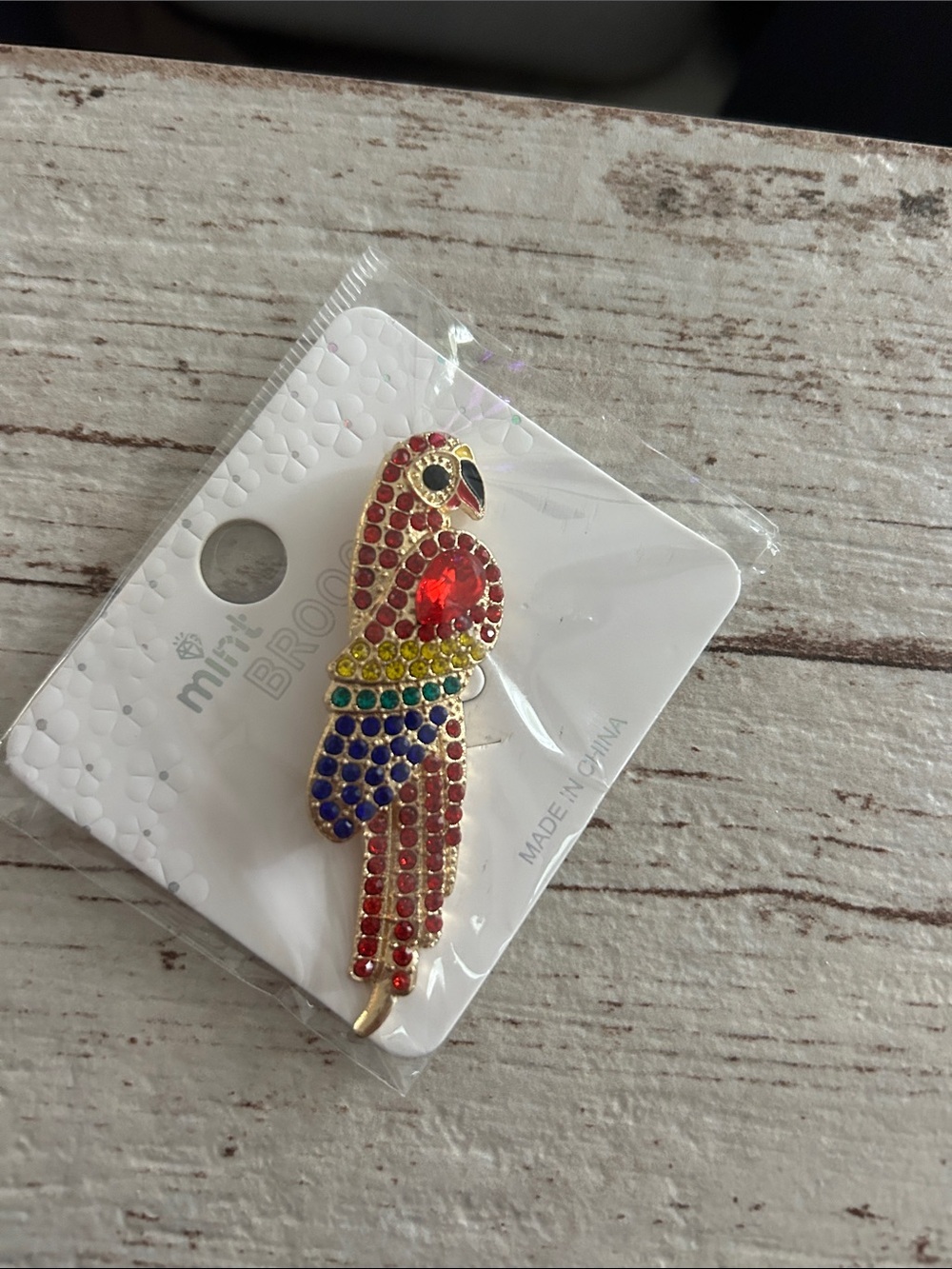 🔥$2 Rhinestone Parrot Brooch with Multicolor Crystals